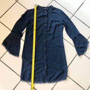 Ladies X-Small dark lightweight denim blue shirt dress